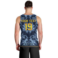 Custom Italy Football 2026 Men Tank Top Italian Trinacria Blue Baroque Design