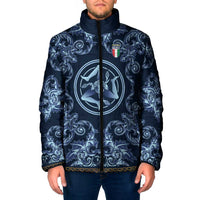 Custom Italy Football 2026 Padded Jacket Italian Trinacria Blue Baroque Design