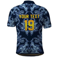 Custom Italy Football 2026 Polo Shirt Italian Trinacria Blue Baroque Design