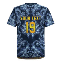 Custom Italy Football 2026 Rugby Jersey Italian Trinacria Blue Baroque Design
