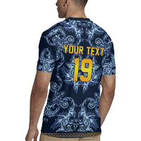 Custom Italy Football 2026 Rugby Jersey Italian Trinacria Blue Baroque Design