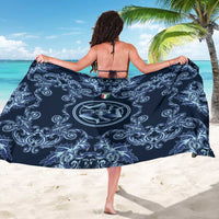 Italy Football 2026 Sarong Italian Trinacria Blue Baroque Design