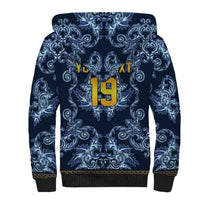 Custom Italy Football 2026 Sherpa Hoodie Italian Trinacria Blue Baroque Design