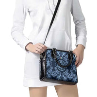 Italy Football 2026 Shoulder Handbag Italian Trinacria Blue Baroque Design
