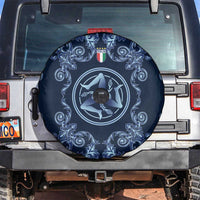 Italy Football 2026 Spare Tire Cover Italian Trinacria Blue Baroque Design