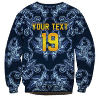 Custom Italy Football 2026 Sweatshirt Italian Trinacria Blue Baroque Design