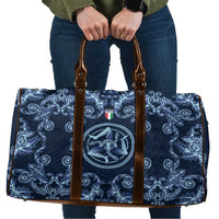Italy Football 2026 Travel Bag Italian Trinacria Blue Baroque Design