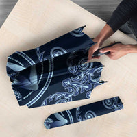 Italy Football 2026 Umbrella Italian Trinacria Blue Baroque Design