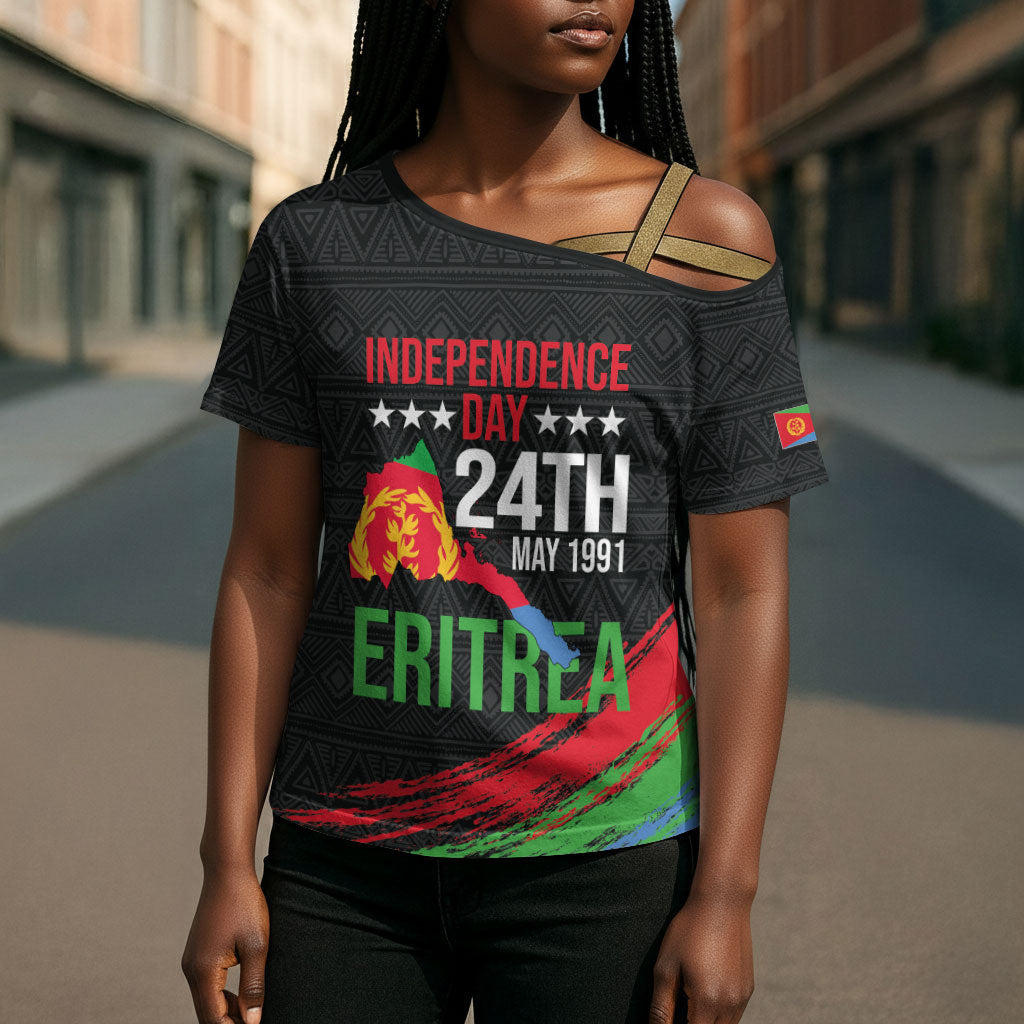 Eritrea Independence Day 1991 Cross Shoulder Shirt Honor Freedom Unity Resilience