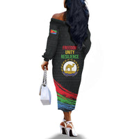Eritrea Independence Day 1991 Off The Shoulder Long Sleeve Dress Honor Freedom Unity Resilience