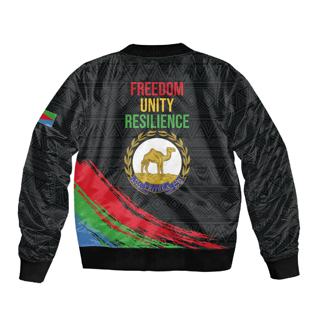 Eritrea Independence Day 1991 Sleeve Zip Bomber Jacket Honor Freedom Unity Resilience