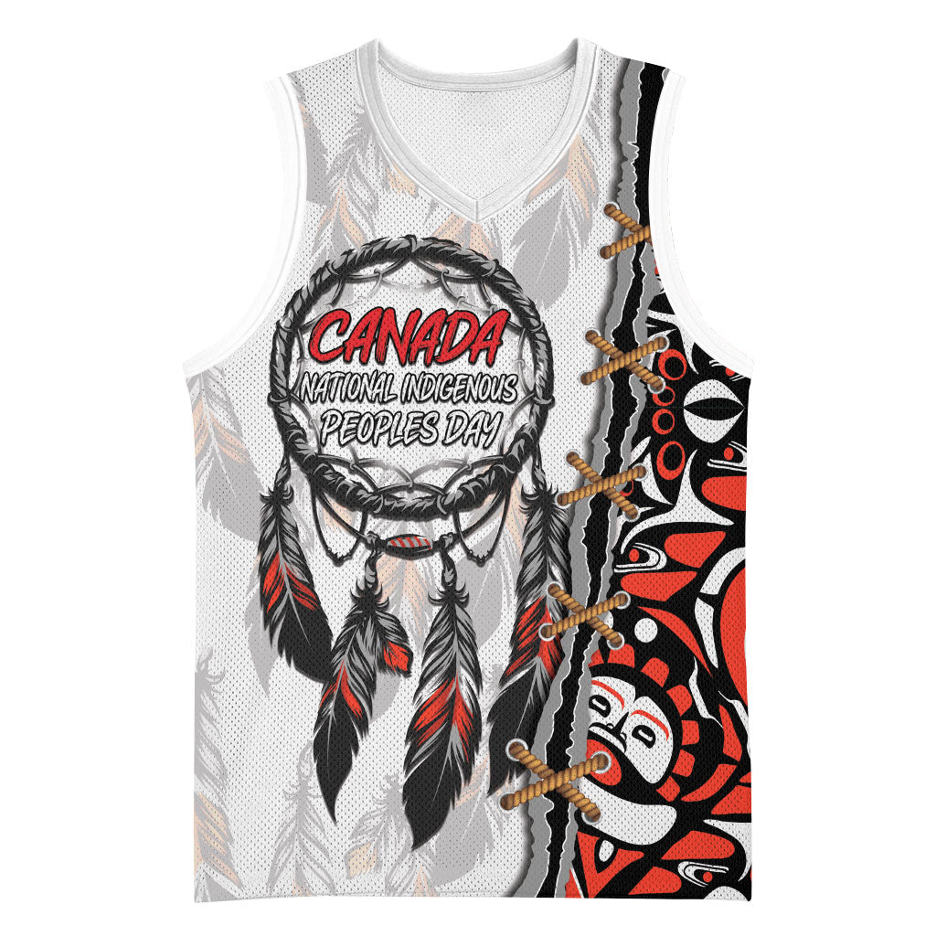 Canada National Indigenous Peoples Day Basketball Jersey Dreamcatcher First Nations Heritage Pride
