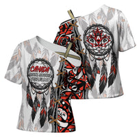 Canada National Indigenous Peoples Day Cross Shoulder Shirt Dreamcatcher First Nations Heritage Pride