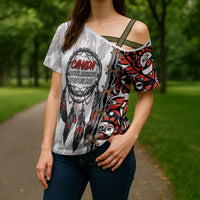 Canada National Indigenous Peoples Day Cross Shoulder Shirt Dreamcatcher First Nations Heritage Pride