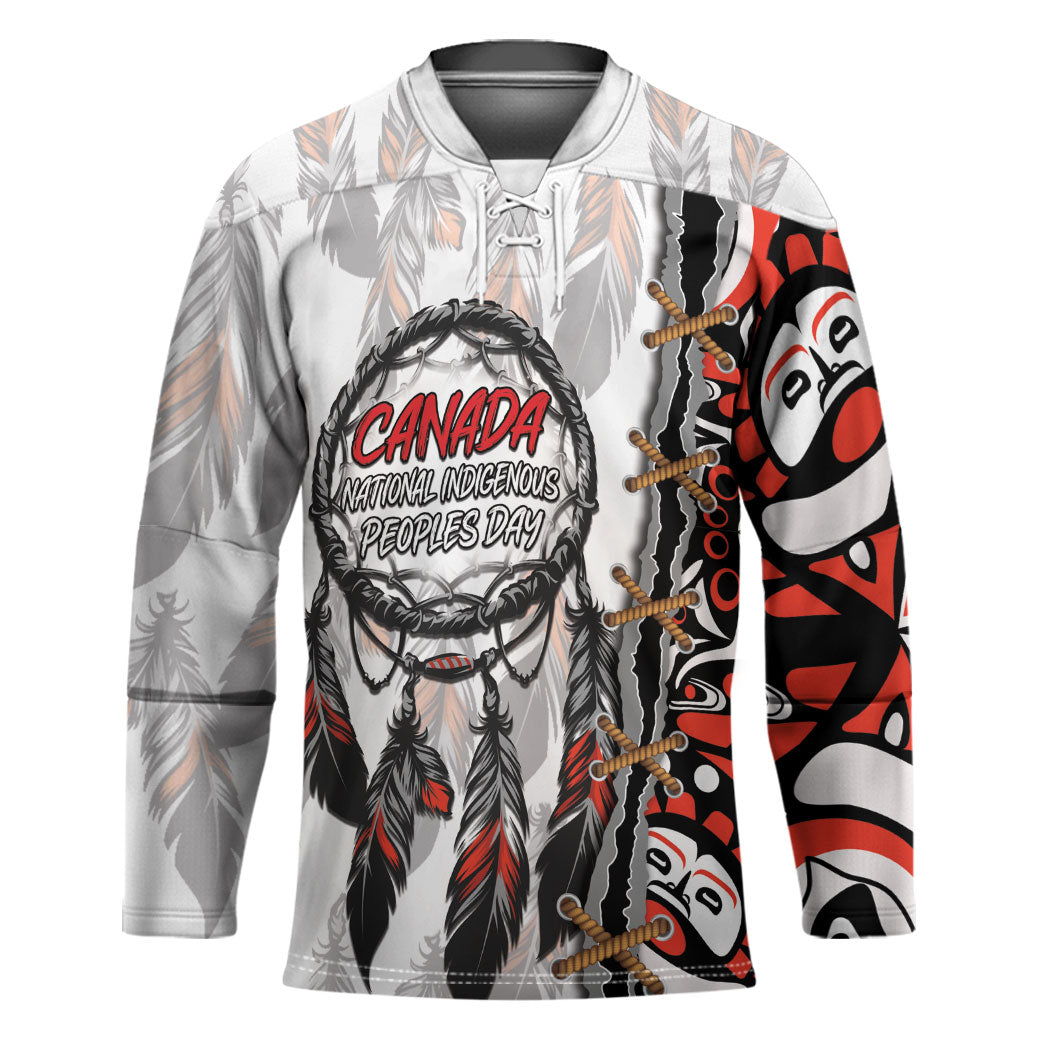 Canada National Indigenous Peoples Day Hockey Jersey Dreamcatcher First Nations Heritage Pride