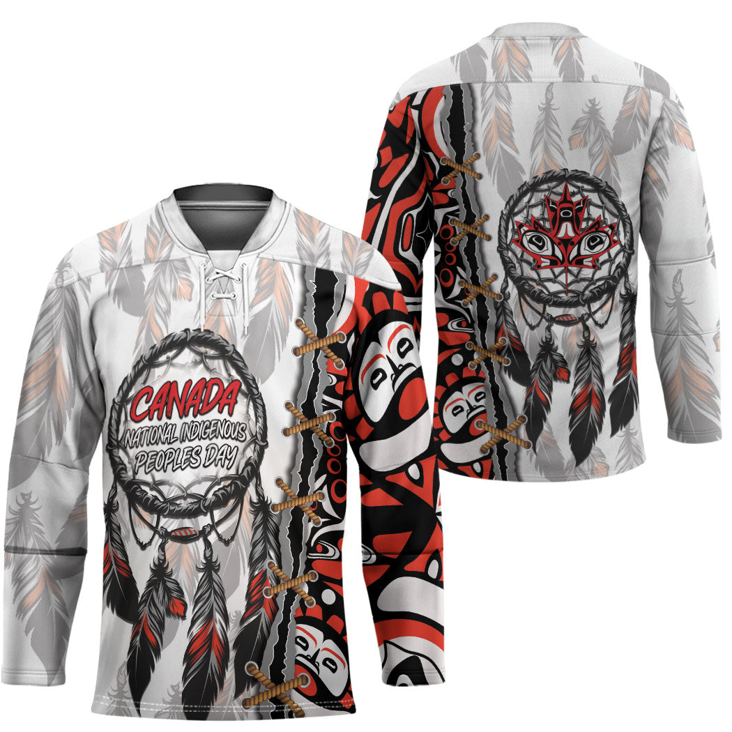 Canada National Indigenous Peoples Day Hockey Jersey Dreamcatcher First Nations Heritage Pride