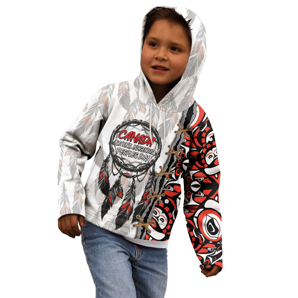 Canada National Indigenous Peoples Day Kid Hoodie Dreamcatcher First Nations Heritage Pride