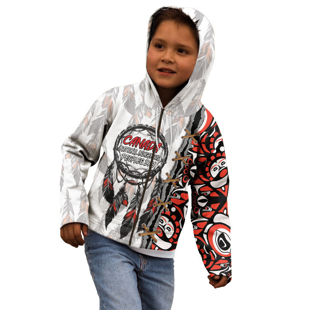 Canada National Indigenous Peoples Day Kid Hoodie Dreamcatcher First Nations Heritage Pride