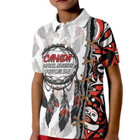 Canada National Indigenous Peoples Day Kid Polo Shirt Dreamcatcher First Nations Heritage Pride