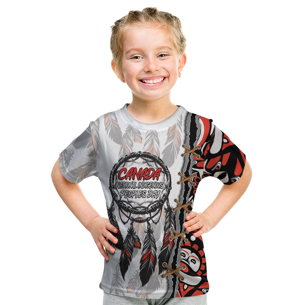 Canada National Indigenous Peoples Day Kid T Shirt Dreamcatcher First Nations Heritage Pride