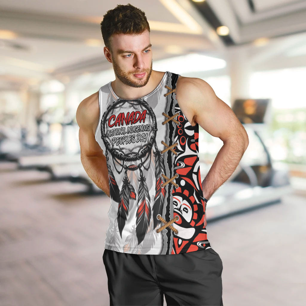 Canada National Indigenous Peoples Day Men Tank Top Dreamcatcher First Nations Heritage Pride