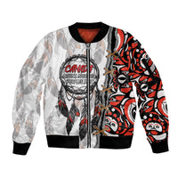 Canada National Indigenous Peoples Day Sleeve Zip Bomber Jacket Dreamcatcher First Nations Heritage Pride