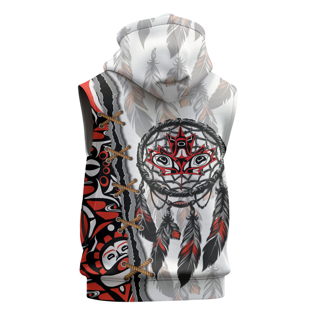 Canada National Indigenous Peoples Day Sleeveless Hoodie Dreamcatcher First Nations Heritage Pride