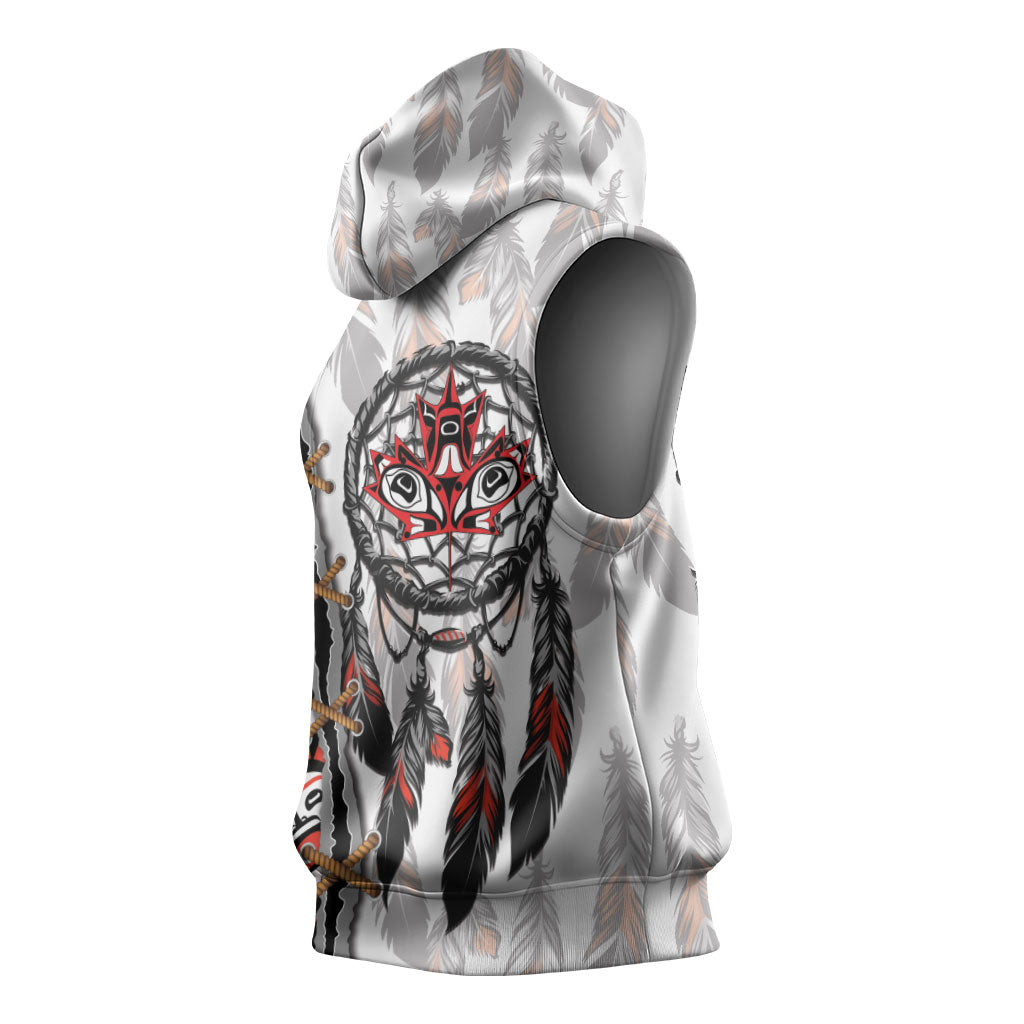 Canada National Indigenous Peoples Day Sleeveless Hoodie Dreamcatcher First Nations Heritage Pride