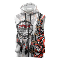 Canada National Indigenous Peoples Day Sleeveless Zip Hoodie Dreamcatcher First Nations Heritage Pride