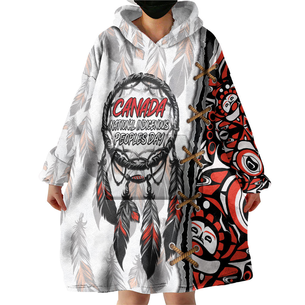 Canada National Indigenous Peoples Day Wearable Blanket Hoodie Dreamcatcher First Nations Heritage Pride