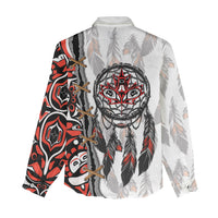 Canada National Indigenous Peoples Day Women Casual Shirt Dreamcatcher First Nations Heritage Pride