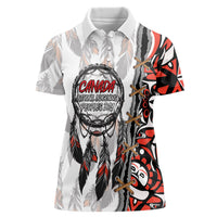 Canada National Indigenous Peoples Day Women Polo Shirt Dreamcatcher First Nations Heritage Pride