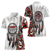 Canada National Indigenous Peoples Day Women Polo Shirt Dreamcatcher First Nations Heritage Pride
