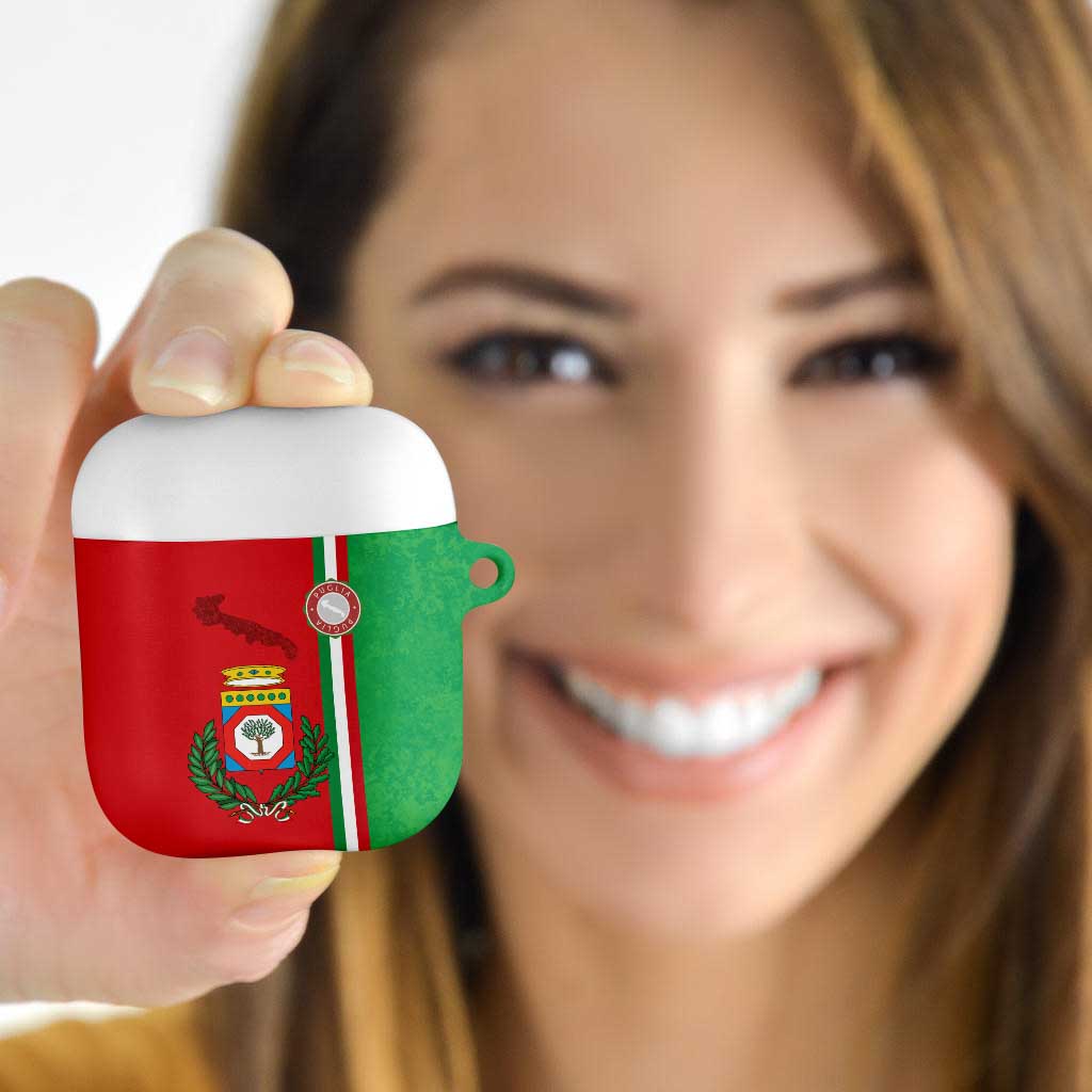 Italy Apulia AirPods Case Map Of Apulia With Coat Of Arms - Wonder Print Shop
