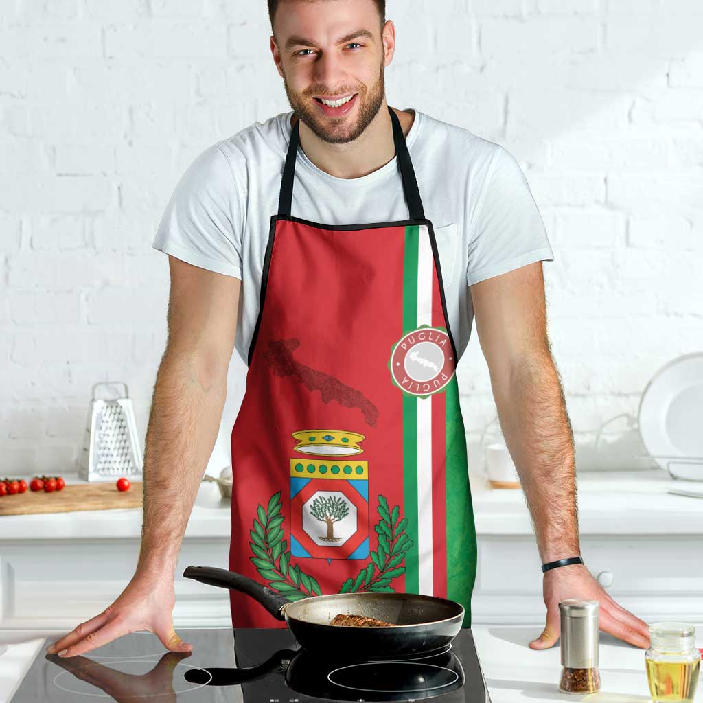 Italy Apulia Apron Map Of Apulia With Coat Of Arms - Wonder Print Shop