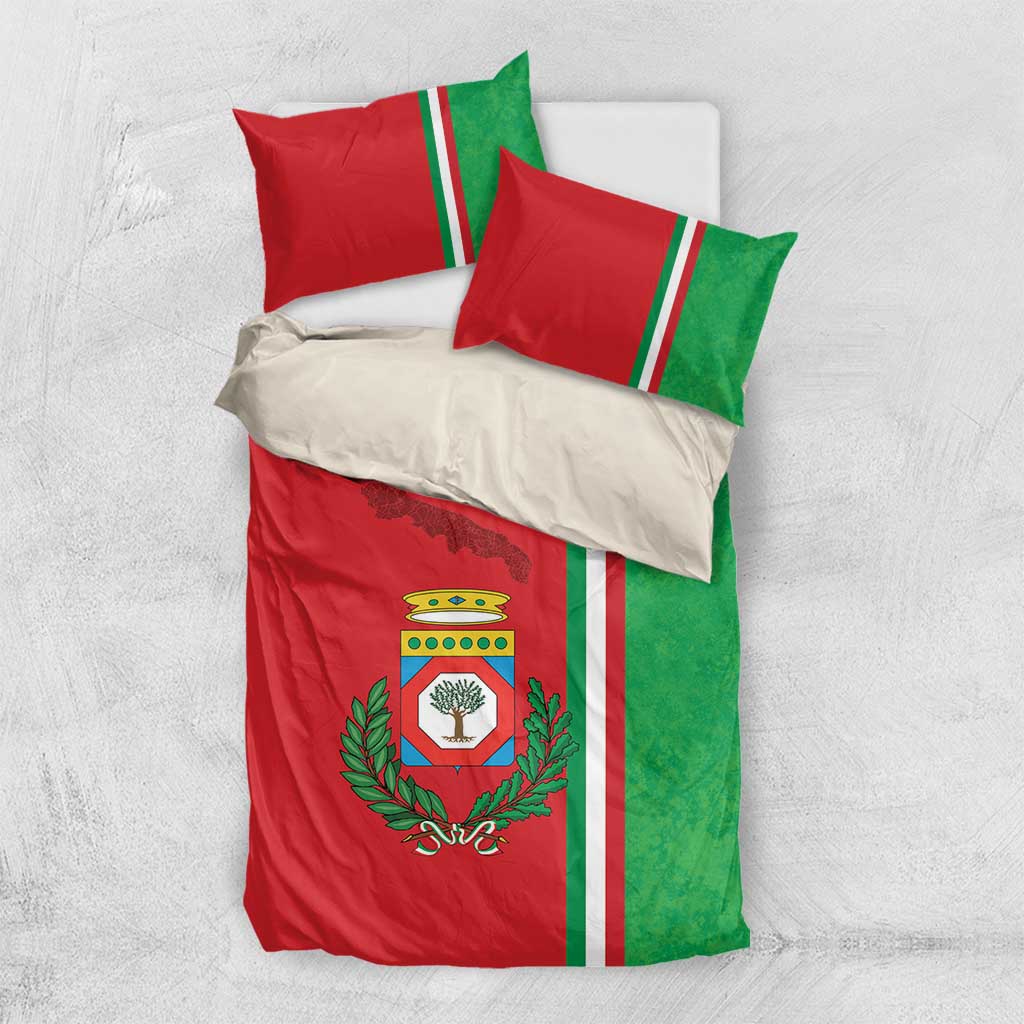 Italy Apulia Bedding Set Map Of Apulia With Coat Of Arms - Wonder Print Shop