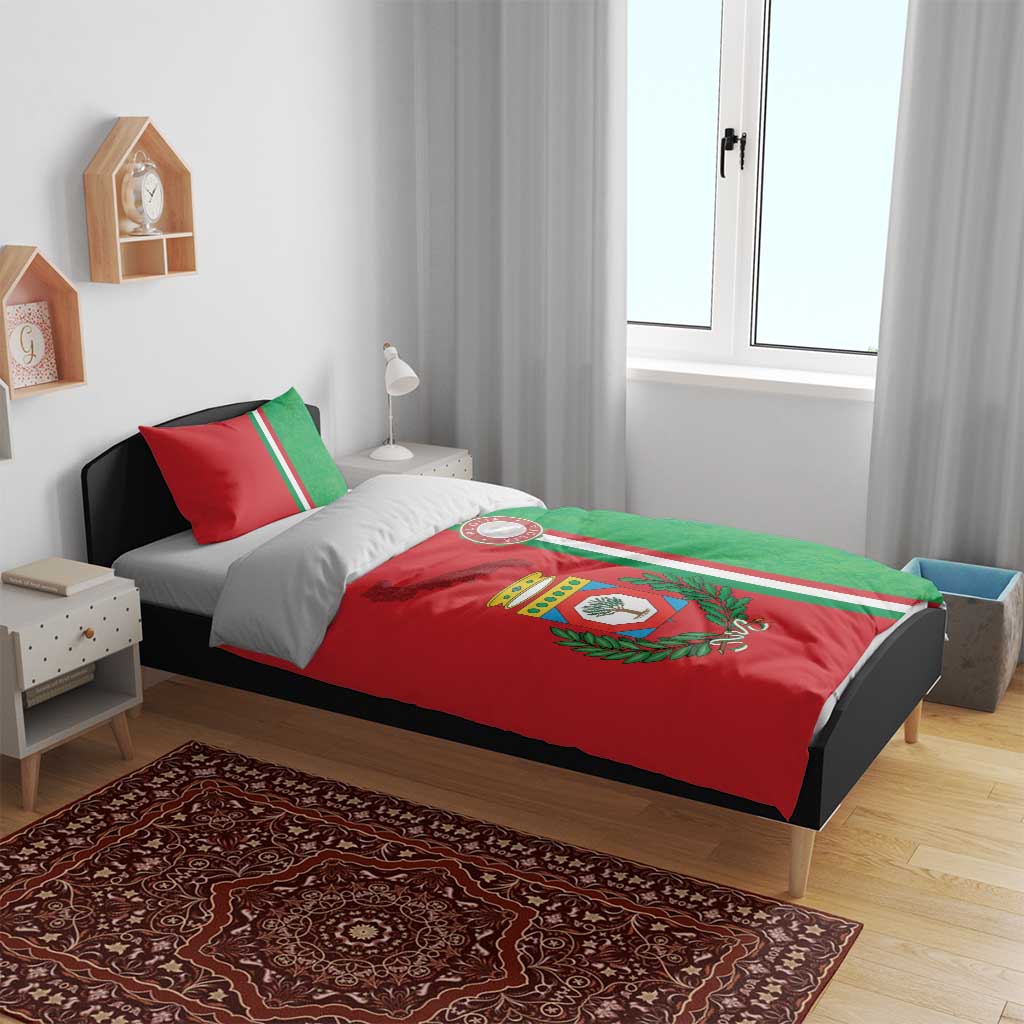 Italy Apulia Bedding Set Map Of Apulia With Coat Of Arms - Wonder Print Shop