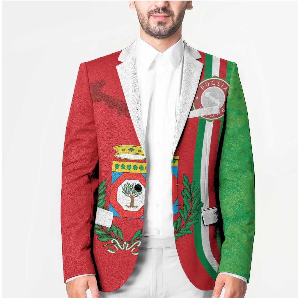 Italy Apulia Blazer Map Of Apulia With Coat Of Arms LT19