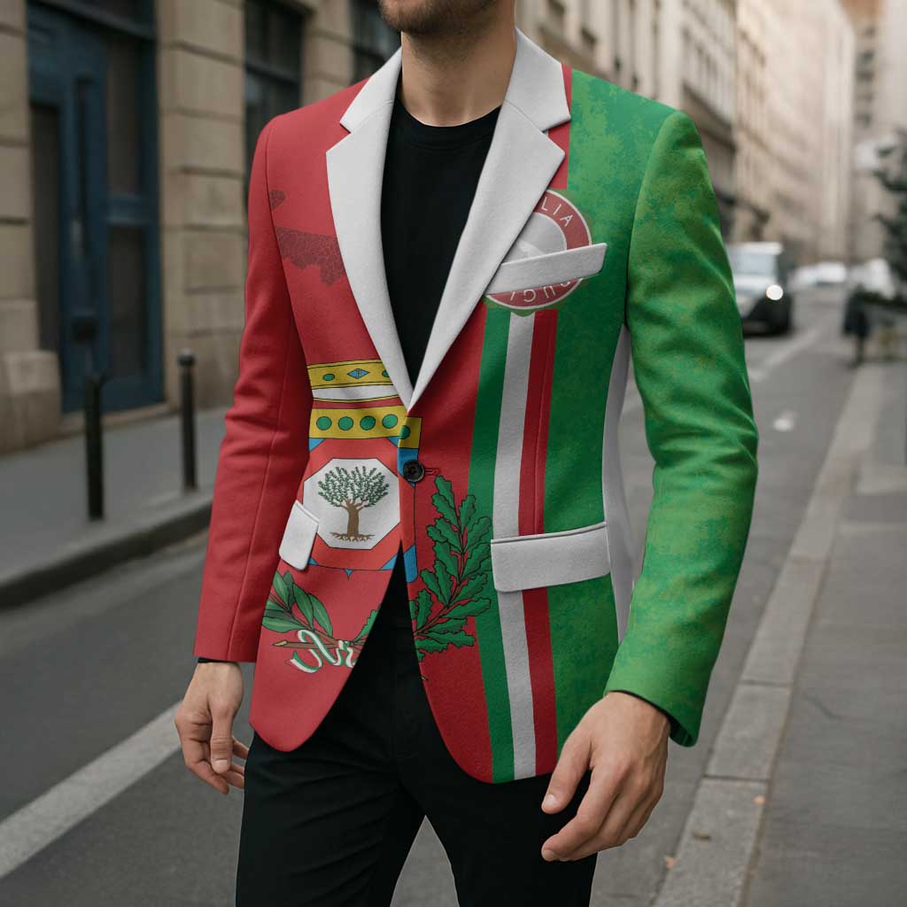 Italy Apulia Blazer Map Of Apulia With Coat Of Arms LT19