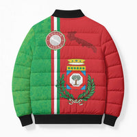 Italy Apulia Bomber Puffer Jacket Map Of Apulia With Coat Of Arms LT19