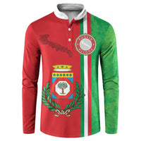 Italy Apulia Button Sweatshirt Map Of Apulia With Coat Of Arms LT19