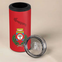 Italy Apulia 4 in 1 Can Cooler Tumbler Map Of Apulia With Coat Of Arms - Wonder Print Shop