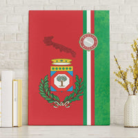 Italy Apulia Canvas Wall Art Map Of Apulia With Coat Of Arms - Wonder Print Shop