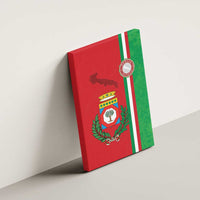 Italy Apulia Canvas Wall Art Map Of Apulia With Coat Of Arms - Wonder Print Shop