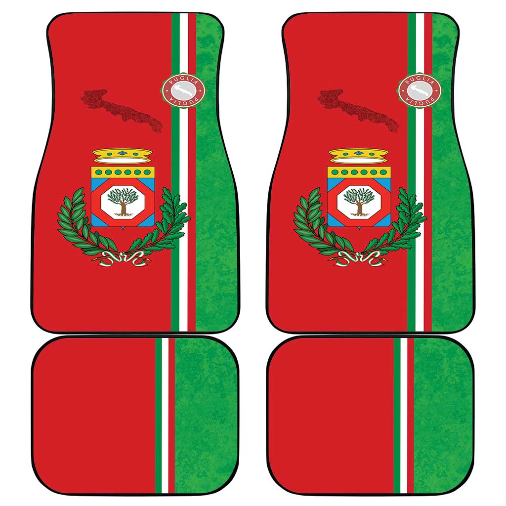 Italy Apulia Car Mats Map Of Apulia With Coat Of Arms - Wonder Print Shop