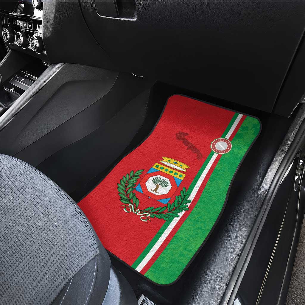 Italy Apulia Car Mats Map Of Apulia With Coat Of Arms - Wonder Print Shop