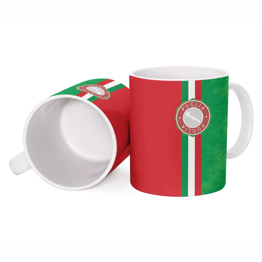 Italy Apulia Ceramic Mug Map Of Apulia With Coat Of Arms - Wonder Print Shop