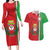 Italy Apulia Couples Matching Long Sleeve Bodycon Dress and Hawaiian Shirt Map Of Apulia With Coat Of Arms - Wonder Print Shop