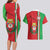 Italy Apulia Couples Matching Long Sleeve Bodycon Dress and Hawaiian Shirt Map Of Apulia With Coat Of Arms - Wonder Print Shop