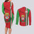 Italy Apulia Couples Matching Long Sleeve Bodycon Dress and Long Sleeve Button Shirt Map Of Apulia With Coat Of Arms - Wonder Print Shop